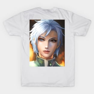 White Hair Anime Boy T-Shirt